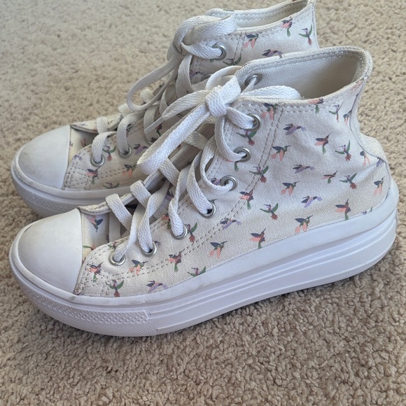 Kids High-Top Sneakers with Colorful Bird Print - Picture 5 of 7